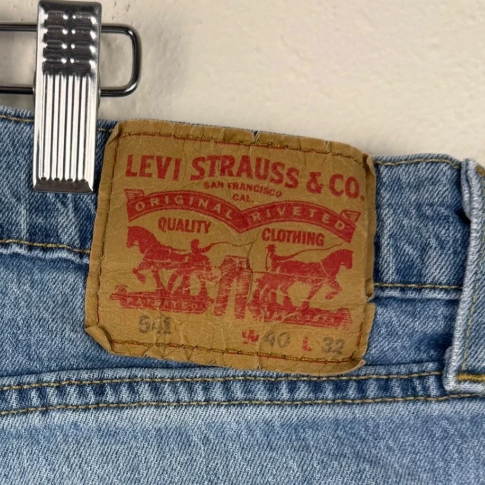 Levi's‎ 541 Athletic Taper Mens Light Wash Blue Denim Jeans W40 L32
